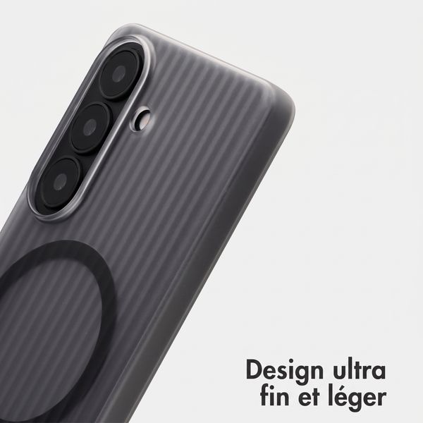 Accezz Coque arrière Lite avec MagSafe | Fluted | Samsung Galaxy S26 - Gris