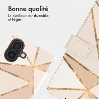 imoshion Étui de télephone portefeuille Design Apple iPhone 16 - Beige Graphic