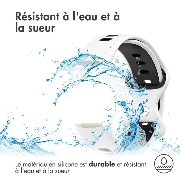 imoshion Bracelet Sport⁺ en silicone Fitbit Charge 5 / 6 - White / Black