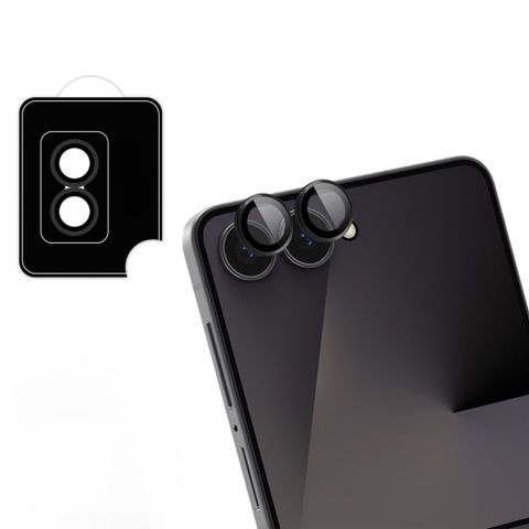 imoshion Protection Caméra en verre trempé 2 Pack Samsung Galaxy Z Flip 7 - Noir