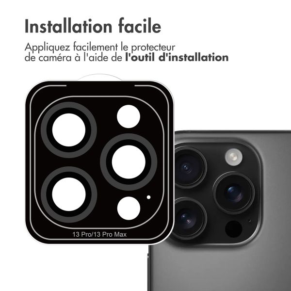 imoshion Protection Caméra en verre trempé 2 Pack Apple iPhone 16 Pro / 16 Pro Max - Noir