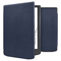 imoshion Étui de liseuse portefeuille Slim Soft Pocketbook InkPad Color 3 / InkPad 4 - Bleu foncé