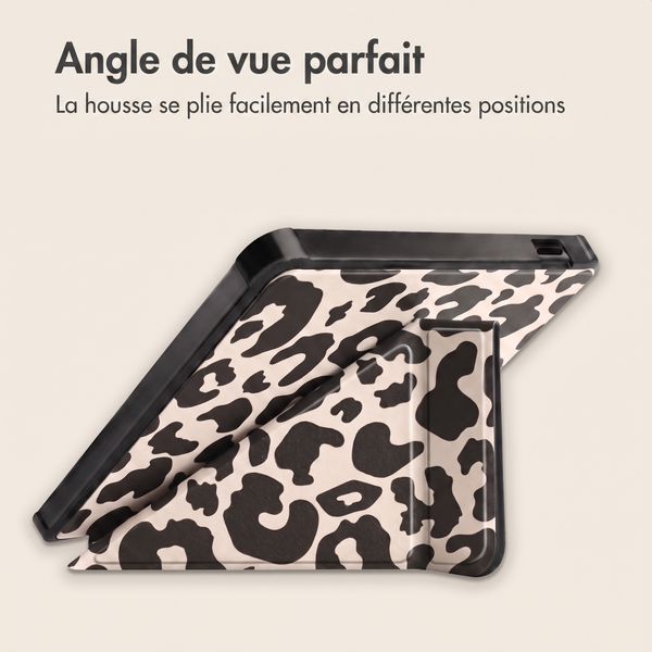 imoshion Étui de liseuse portefeuille design Pliable Kobo Libra Colour - Leopard
