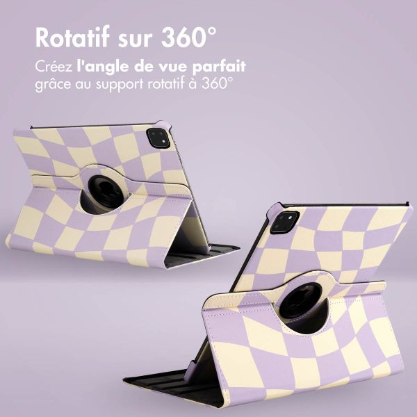 imoshion Coque Design rotatif à 360° Apple iPad Pro 12.9 (2018/2020/2021/2022) - Dancing Cubes