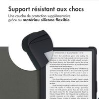 imoshion Étui de liseuse portefeuille Slim Soft Pocketbook Touch Lux 5 / HD 3 / Basic Lux 4 / Vivlio Lux 5 - Bleu foncé