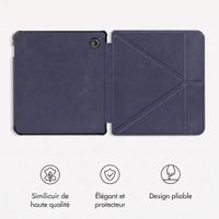 imoshion Étui de liseuse portefeuille Pliable Kobo Libra Colour - Bleu foncé