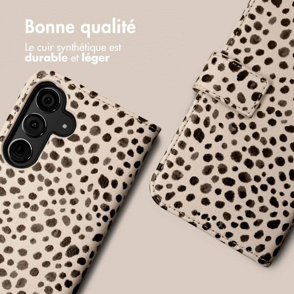 imoshion Étui de télephone portefeuille Design Samsung Galaxy S24 - Black And White Dots