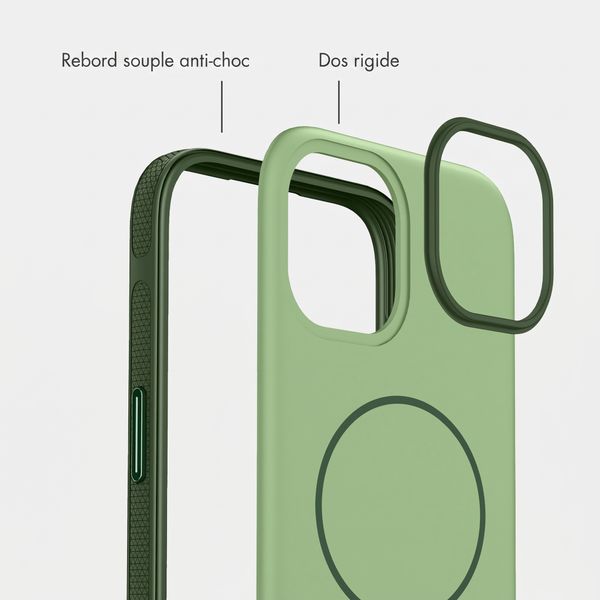 imoshion Coque arrière Color avec Thin MagSafe Ring Apple iPhone 15 - Vert foncé