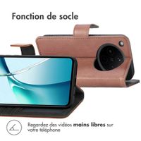 imoshion Étui de télephone portefeuille de luxe Oppo Find X8 - Marron