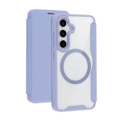 imoshion Bookcase transparente avec MagSafe Samsung Galaxy S25 / S24 - Lilas