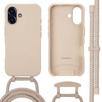 imoshion Coque arrière Color avec cordon amovible et MagSafe Apple iPhone 16 - Nude