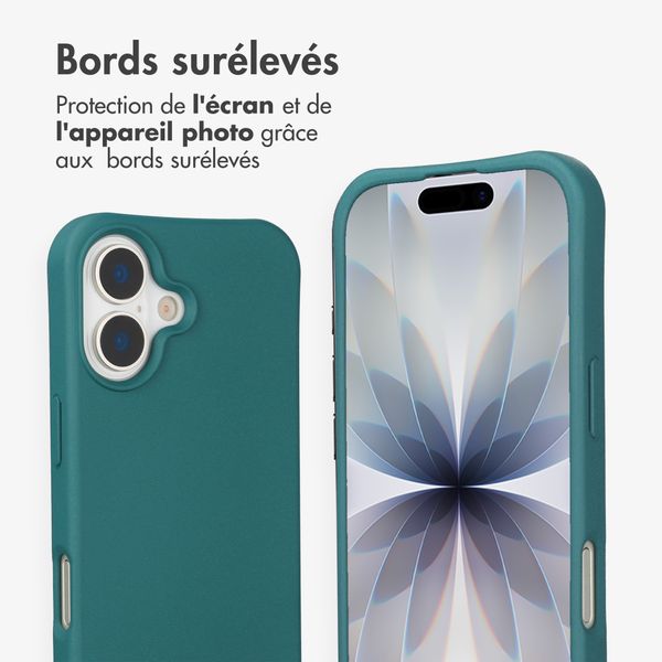imoshion Coque arrière Color avec cordon amovible et MagSafe Apple iPhone 17 - Vert foncé