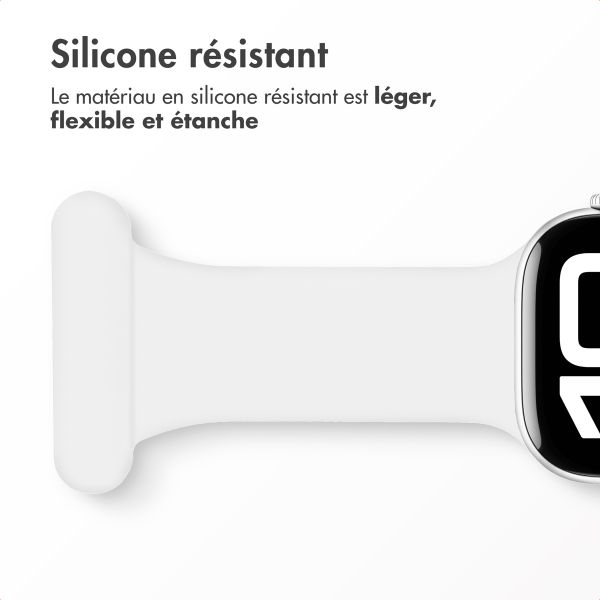 imoshion Bracelet infirmier en silicone Apple Watch | 44/45/46/49 mm - Blanc