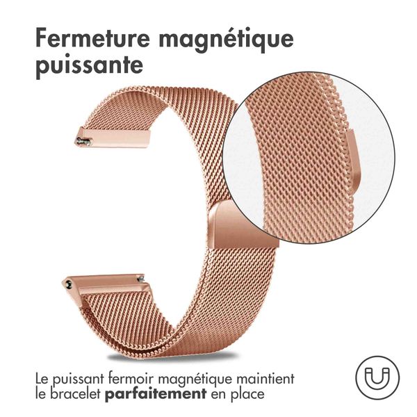 imoshion Bracelet magnétique milanais  - Connexion universelle 18 mm - Rose Doré
