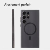 Accezz Coque arrière Lite avec MagSafe | Fluted | Samsung Galaxy S24 Ultra - Gris