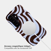 Selencia Coque arrière Vivid Wavy avec MagSafe Samsung Galaxy S26 Ultra - Dream Swirl Chocolate