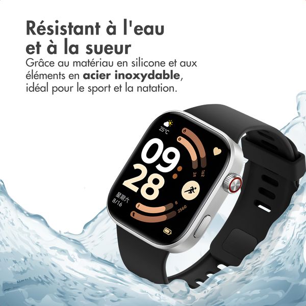 imoshion Bracelet silicone Xiaomi Smart Band 9 Pro / 8 Pro / Redmi Watch 6 / 5 / 4 - Noir