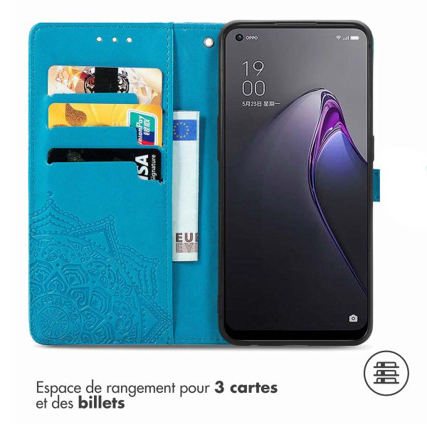 imoshion Etui de télephone Mandala Oppo Reno 8 5G - Turquoise