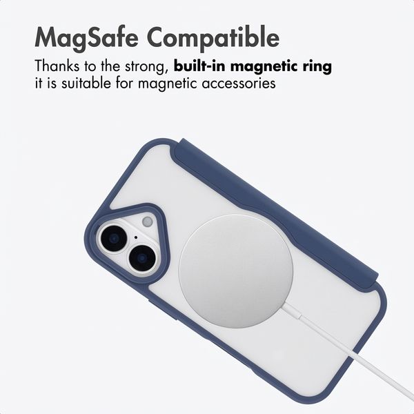 imoshion Bookcase transparente avec MagSafe Apple iPhone 17 - Bleu
