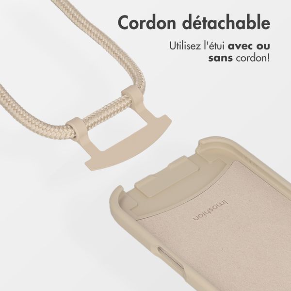 imoshion Coque arrière Color avec cordon amovible et MagSafe Apple iPhone 17 Pro Max - Nude