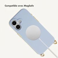 Selencia Coque arrière Rivièra avec MagSafe avec crochets amovibles Apple iPhone 16 - Powder Blue