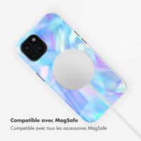 Selencia Coque arrière Vivid avec MagSafe Apple iPhone 15 - Holographic Blue Dream