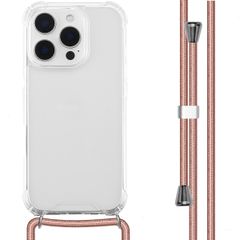 imoshion Coque arrière transparente avec cordon Apple iPhone 16 Pro Max - Rose Doré