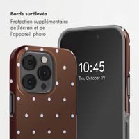 Selencia Coque arrière Vivid Apple iPhone 14 Pro - Happy Dots Chocolate