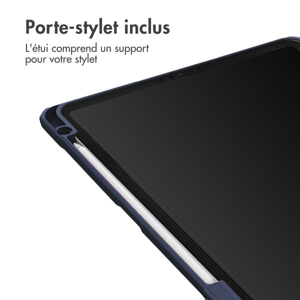 imoshion Coque tablette rigide Trifold Apple iPad Pro 12.9 (2018/2020/2021/2022) - Bleu foncé