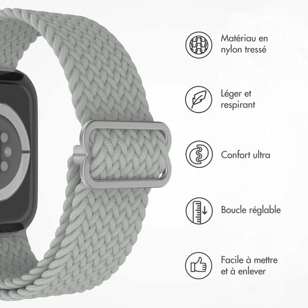 imoshion Bracelet nylon tissé Apple Watch | 44/45/46/49 mm - Gris