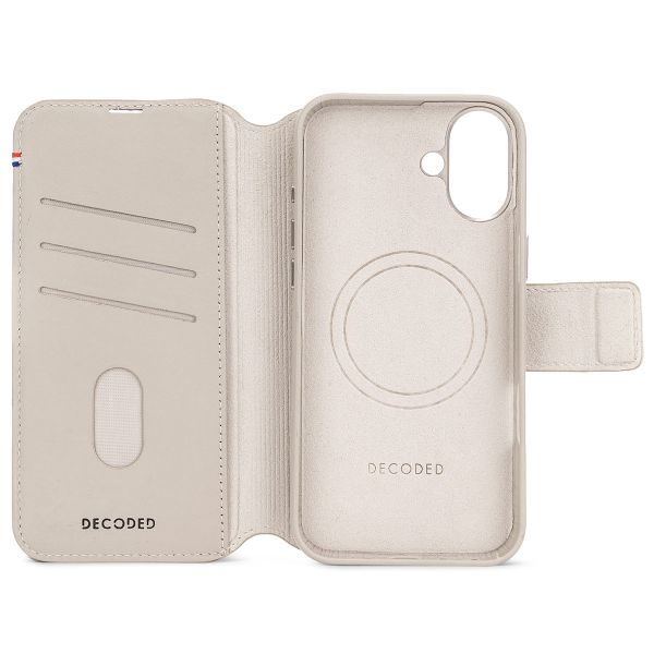 Decoded Portefeuille détachable 2 en 1 en cuir MagSafe Apple iPhone 16 Plus - Clay