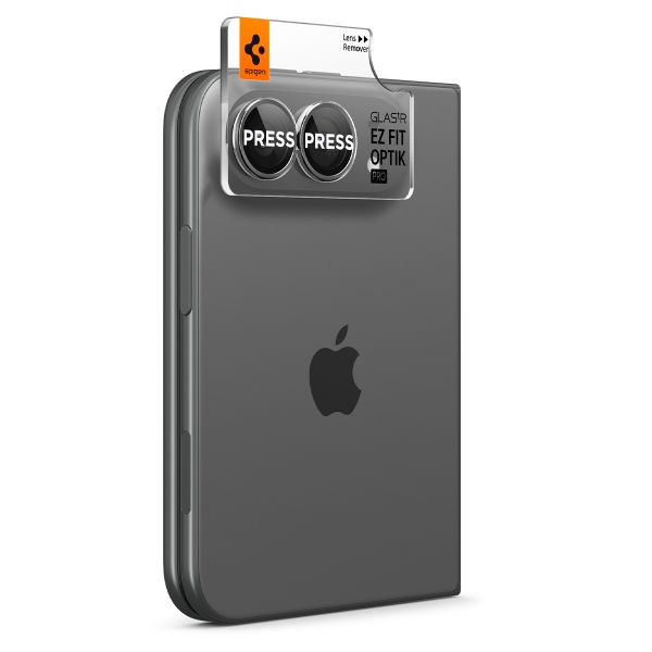 Spigen Optik Pro EZ Fit Lens Protector lot de 2 Apple iPhone Duo - White