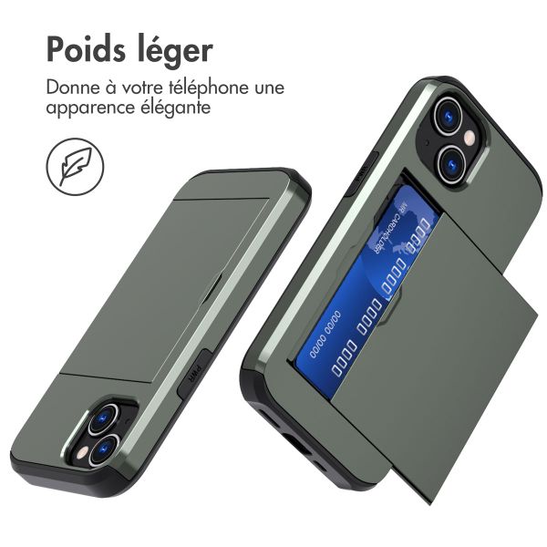 imoshion Coque arrière avec porte-cartes Apple iPhone 15 - Vert foncé