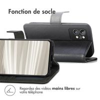 imoshion Étui de télephone portefeuille de luxe Realme GT 2 Pro - Noir