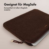Selencia Housse laptop teddy 13-14 pouces - Choco Brown