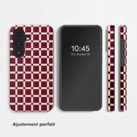 Selencia Coque arrière Vivid Samsung Galaxy S26 - Check This Burgundy