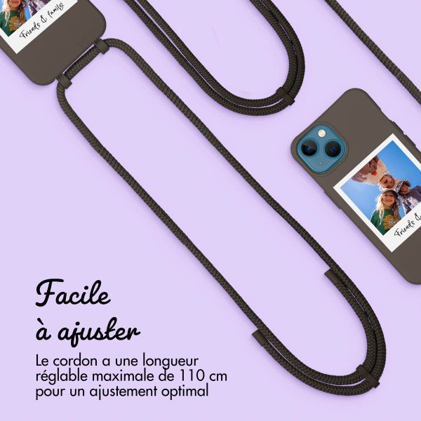 Coque Color MagSafe avec cordon amovible et photo et/ou texte personnalisés Apple iPhone 13 - Polaroid