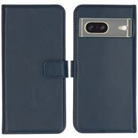 Selencia Étui portefeuille en cuir véritable Google Pixel 7 - Bleu