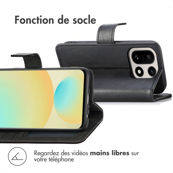 imoshion Étui de télephone portefeuille de luxe OnePlus 15 - Noir