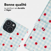 imoshion Étui de télephone portefeuille Design Apple iPhone 14 - Cherry Check