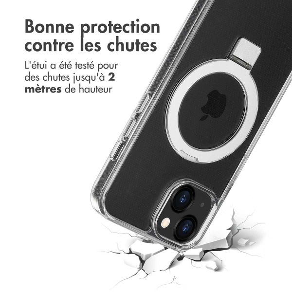 Accezz Coque Ring Stand avec MagSafe Apple iPhone 13 - Transparent
