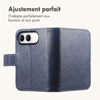imoshion Étui de télephone portefeuille de luxe Apple iPhone Duo - Bleu foncé