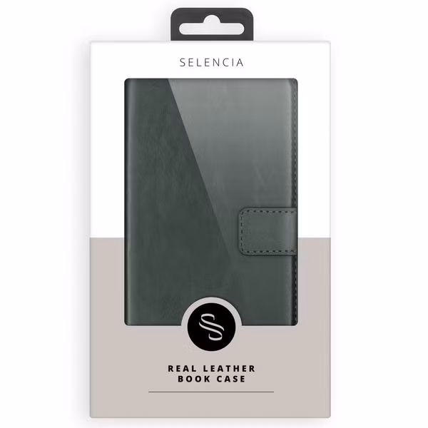 Selencia Étui portefeuille en cuir véritable Samsung Galaxy S7 - Vert