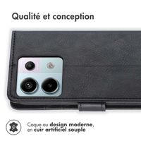 imoshion Étui de télephone portefeuille de luxe Xiaomi Redmi Note 13 Pro (5G) / Poco X6 - Noir