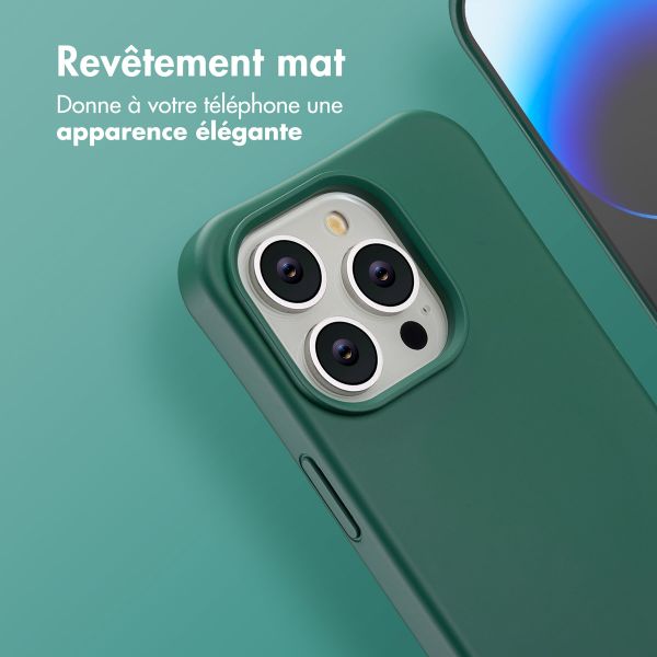imoshion Coque arrière Color avec cordon amovible et MagSafe Apple iPhone 14 Pro - Vert foncé