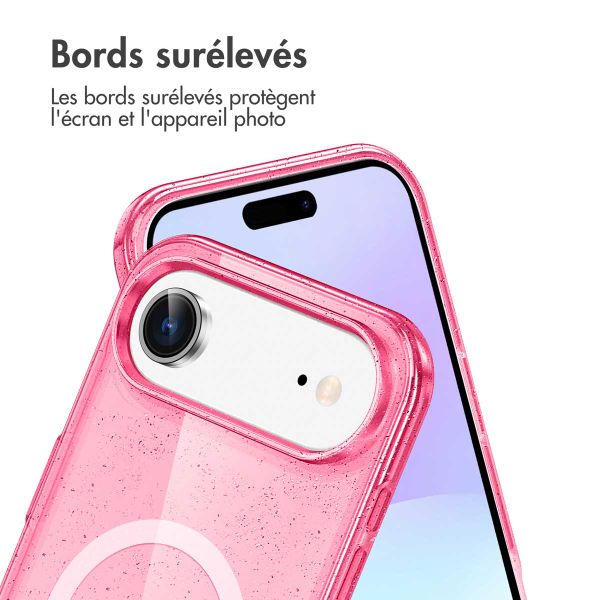 imoshion Coque Pailletée avec MagSafe Apple iPhone Air - Rose