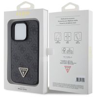 Guess Coque 4G Logo Triangle Strass Apple iPhone 15 Pro - Noir