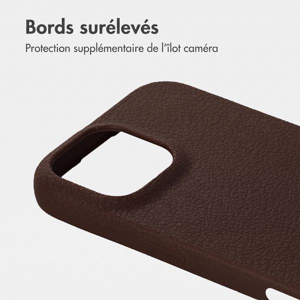 imoshion Coque arrière Texture Apple iPhone 16 Pro - Marron foncé