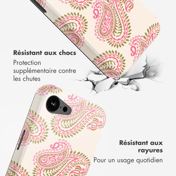 Selencia Coque arrière Vivid avec MagSafe Apple iPhone 17e / 16e - Paisley Blush