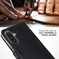 Selencia Étui portefeuille en cuir véritable Samsung Galaxy A17 (5G) / (4G) - Noir